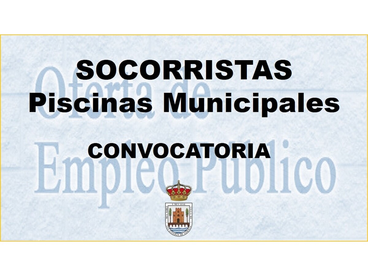 Empleo público: 2 plazas de socorrista