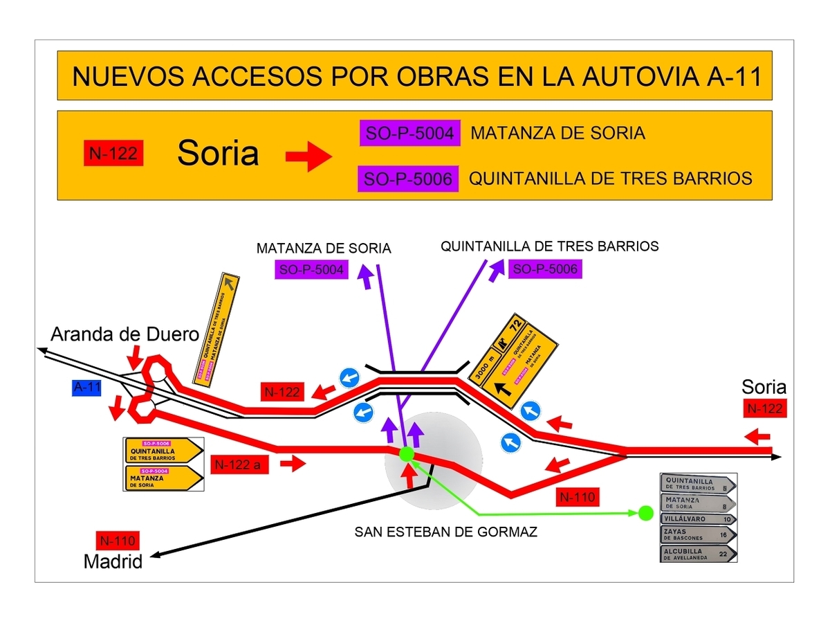 Cierre de accesos de N122  a SO-P-5004 y SO-P_5006
