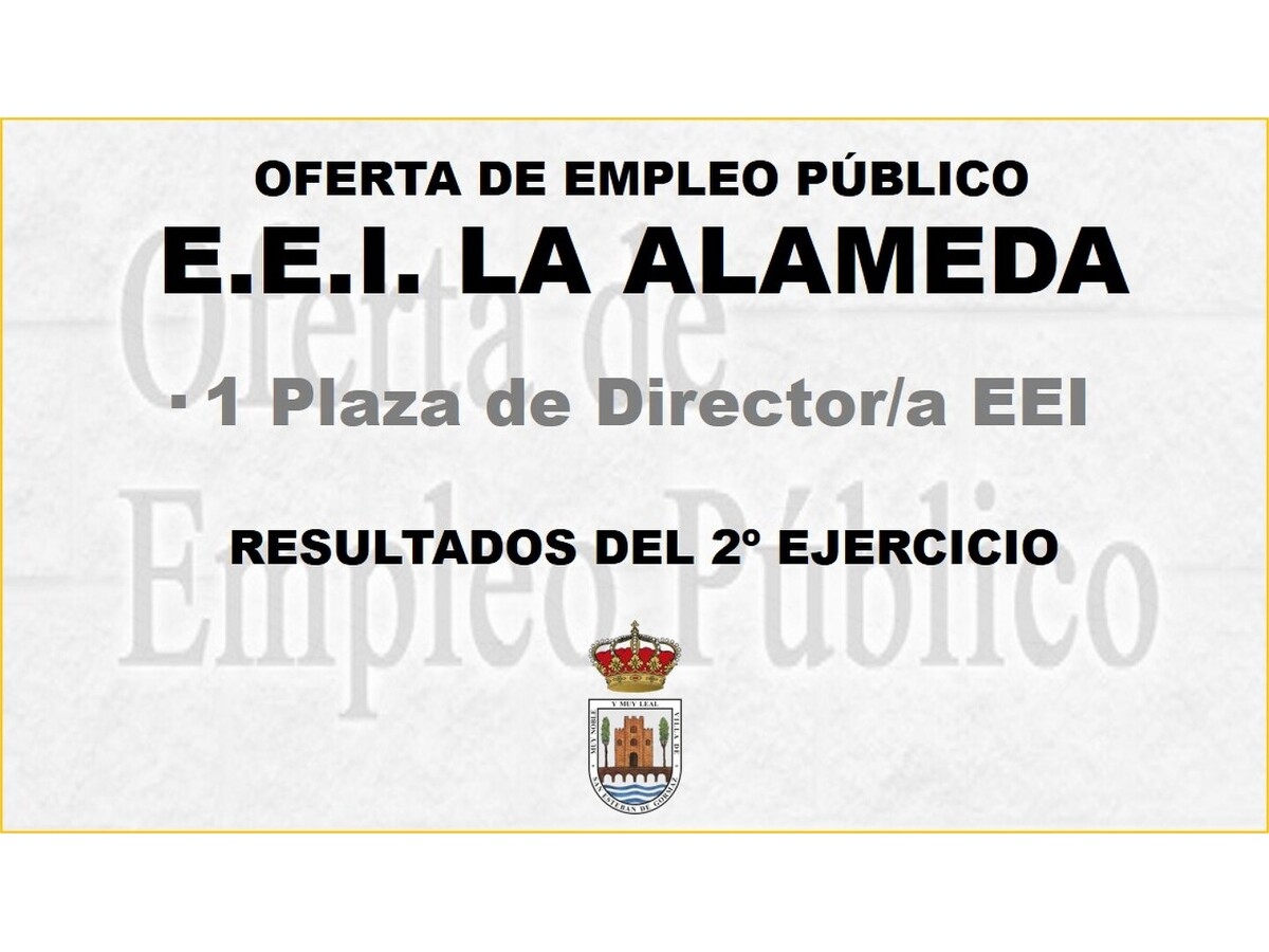 Director/a EEI La Alameda: resultados del 2º ejercicio