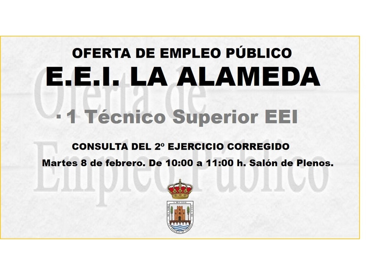 Técnico Superior EEI La Alameda: consulta 2º ejercicio corregido