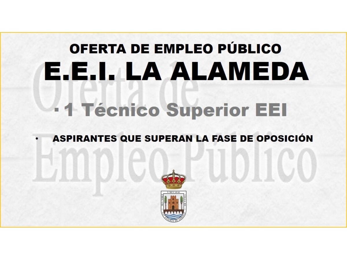 Técnico Superior Ed. Inf. Aspirantes que superan la fase de oposición