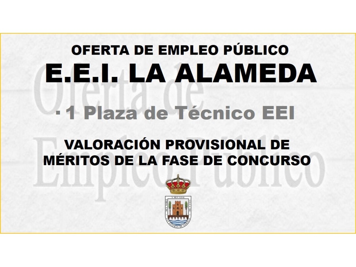 Técnico Superior Ed. Infantil: valoración provisional de méritos