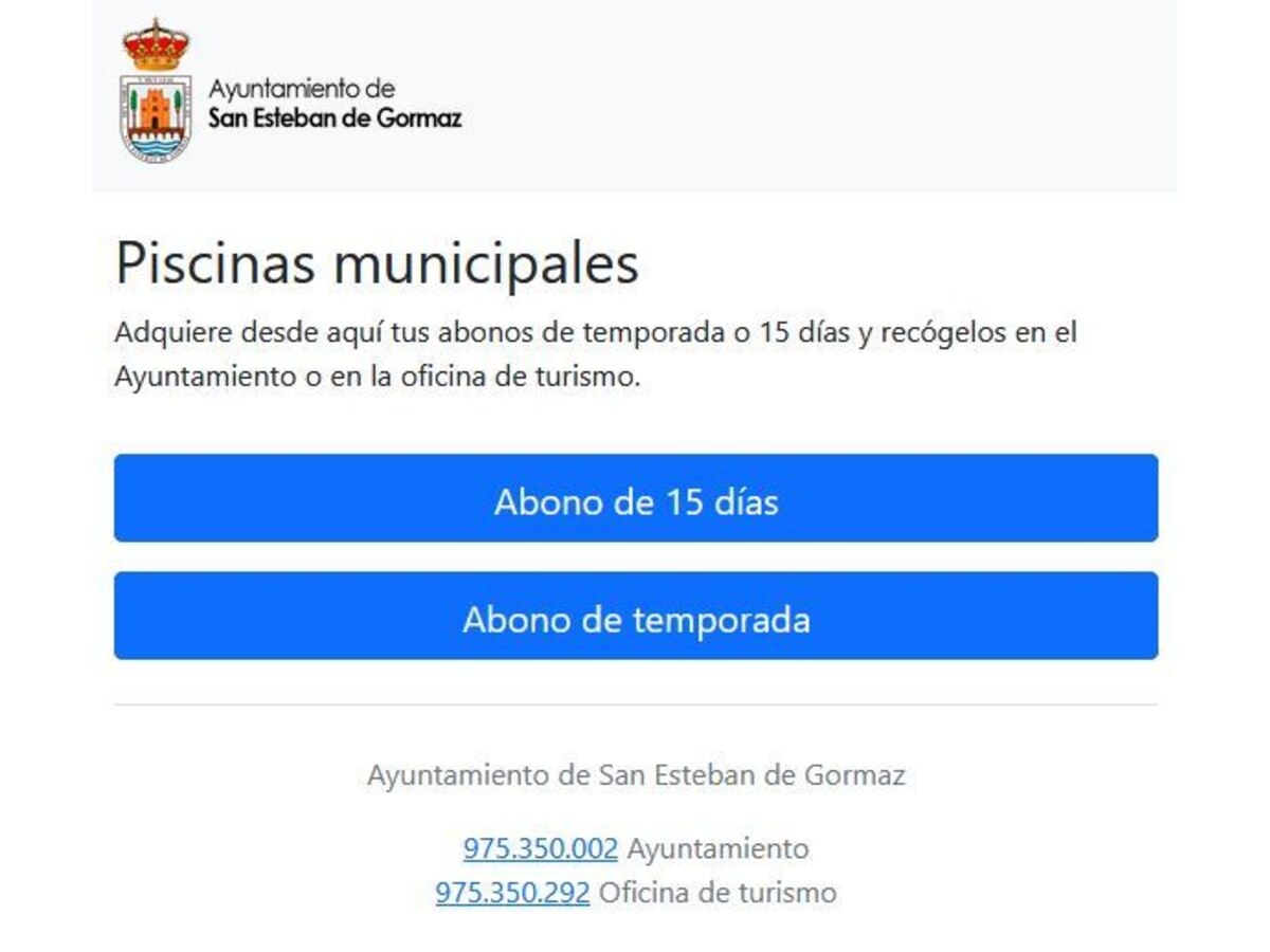 Piscinas: adquisición de abonos y apertura del bar