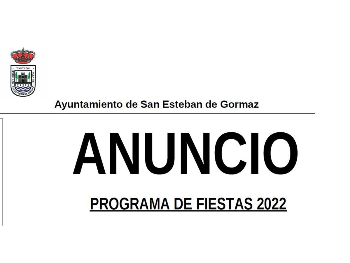 Programa de Fiestas 2022