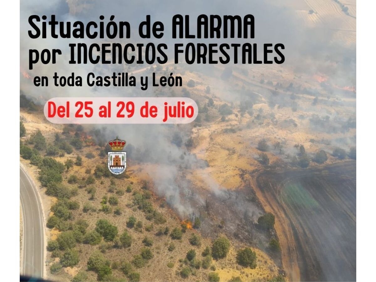 Situación de alerta por incendios: del 25 al 29 de julio