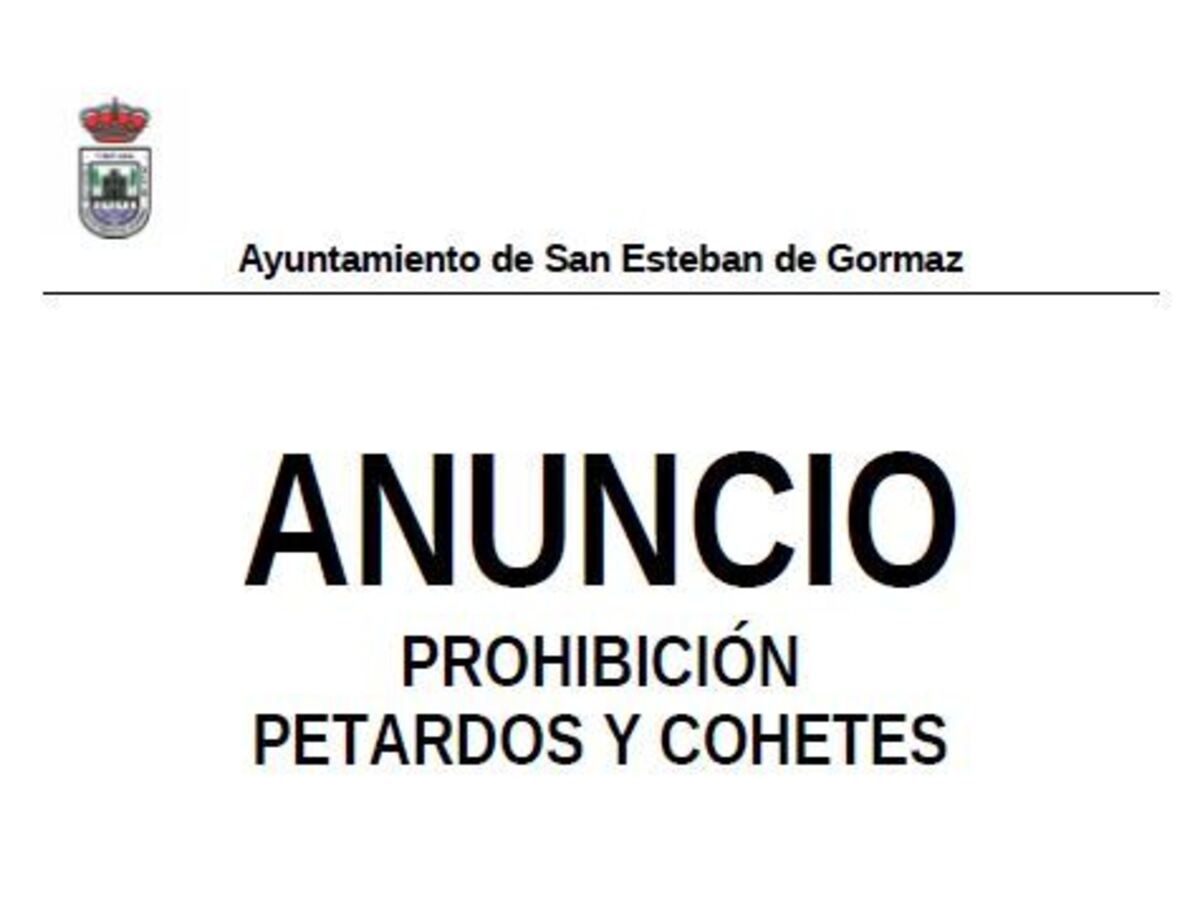 Prohibición de petardos y cohetes