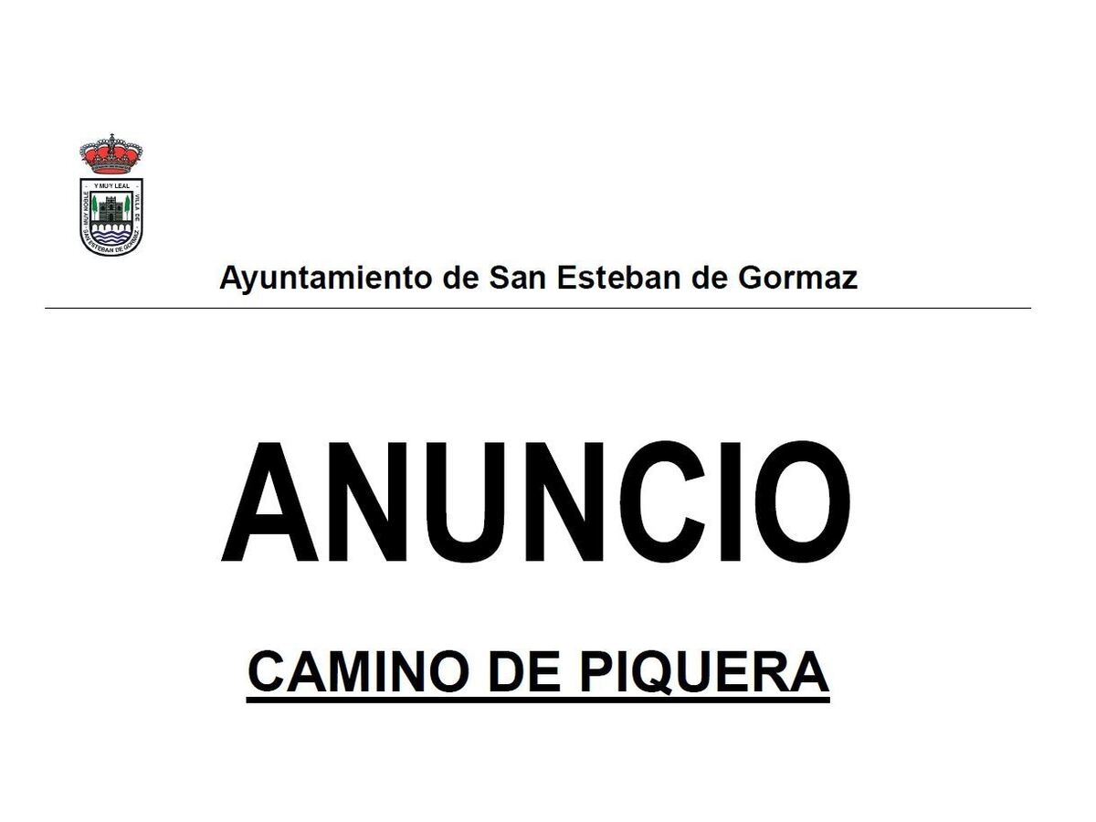 Anuncio: Camino de Piquera
