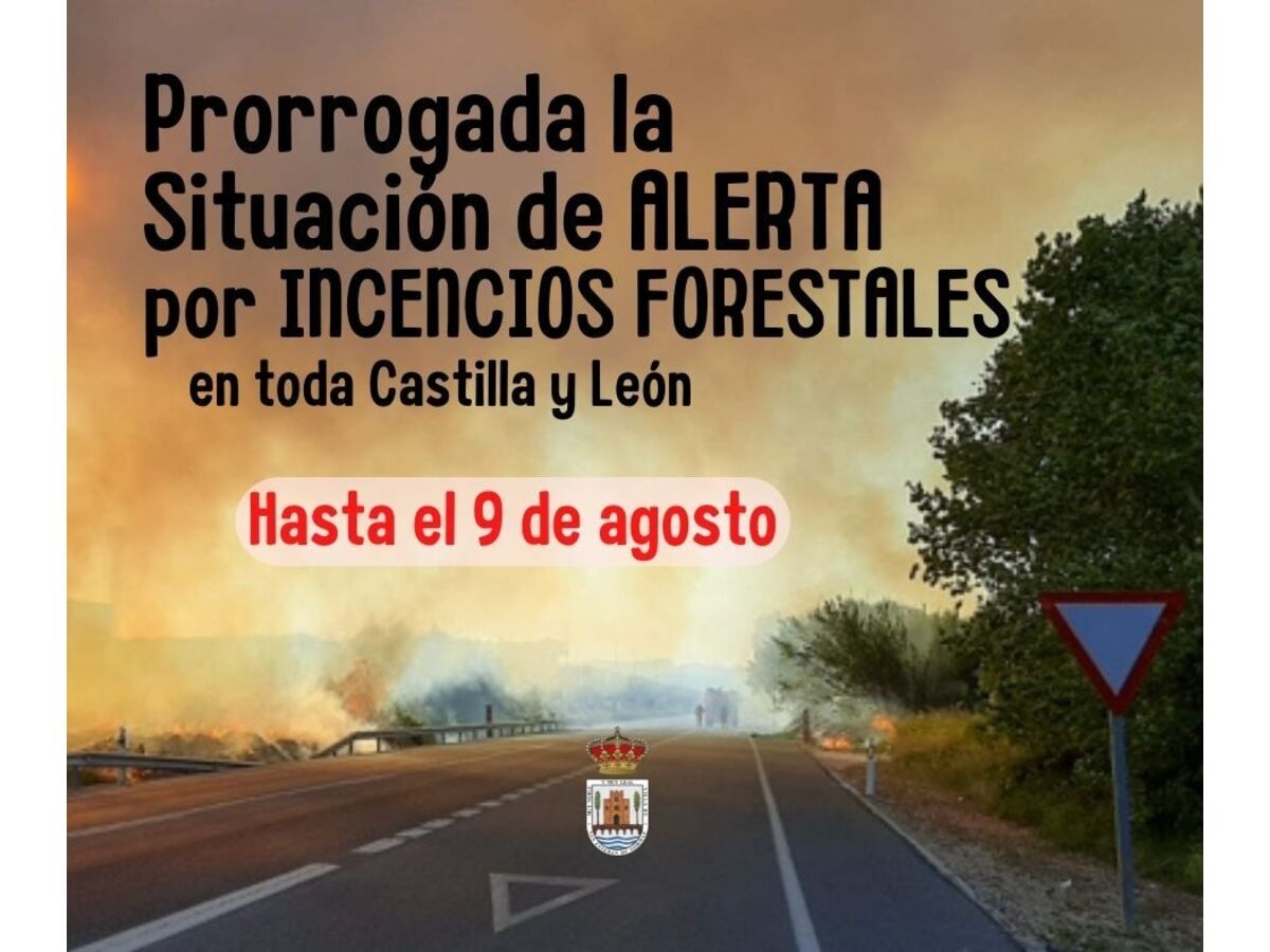 Prorrogada la alerta por incendios hasta el 9 de agosto