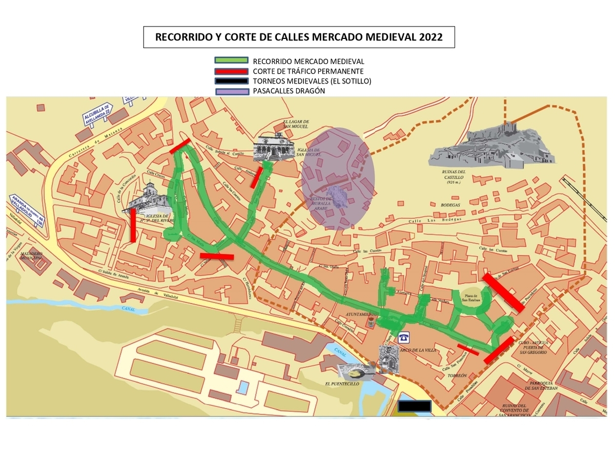 Mercado medieval: restricciones de tráfico y aparcamiento