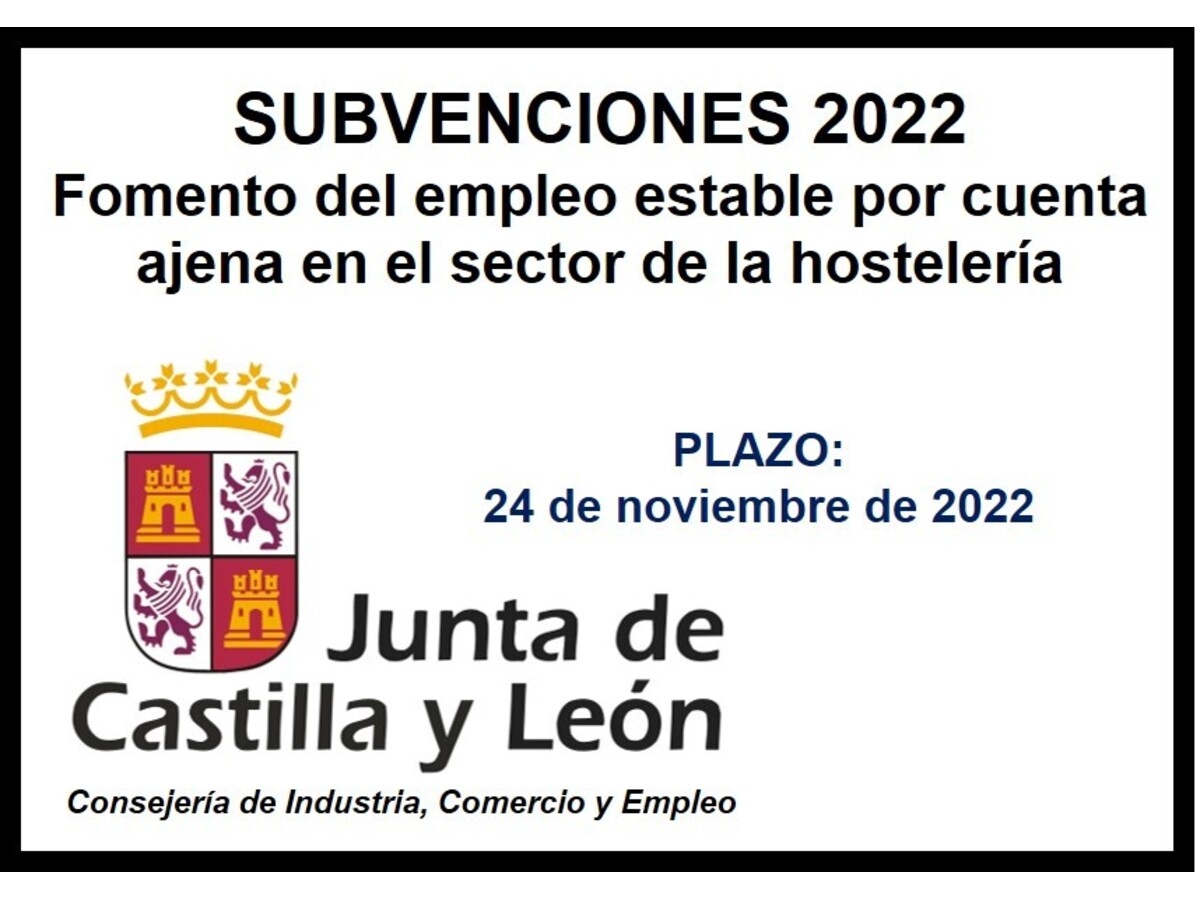 Subvenciones: fomento empleo estable en hostelería