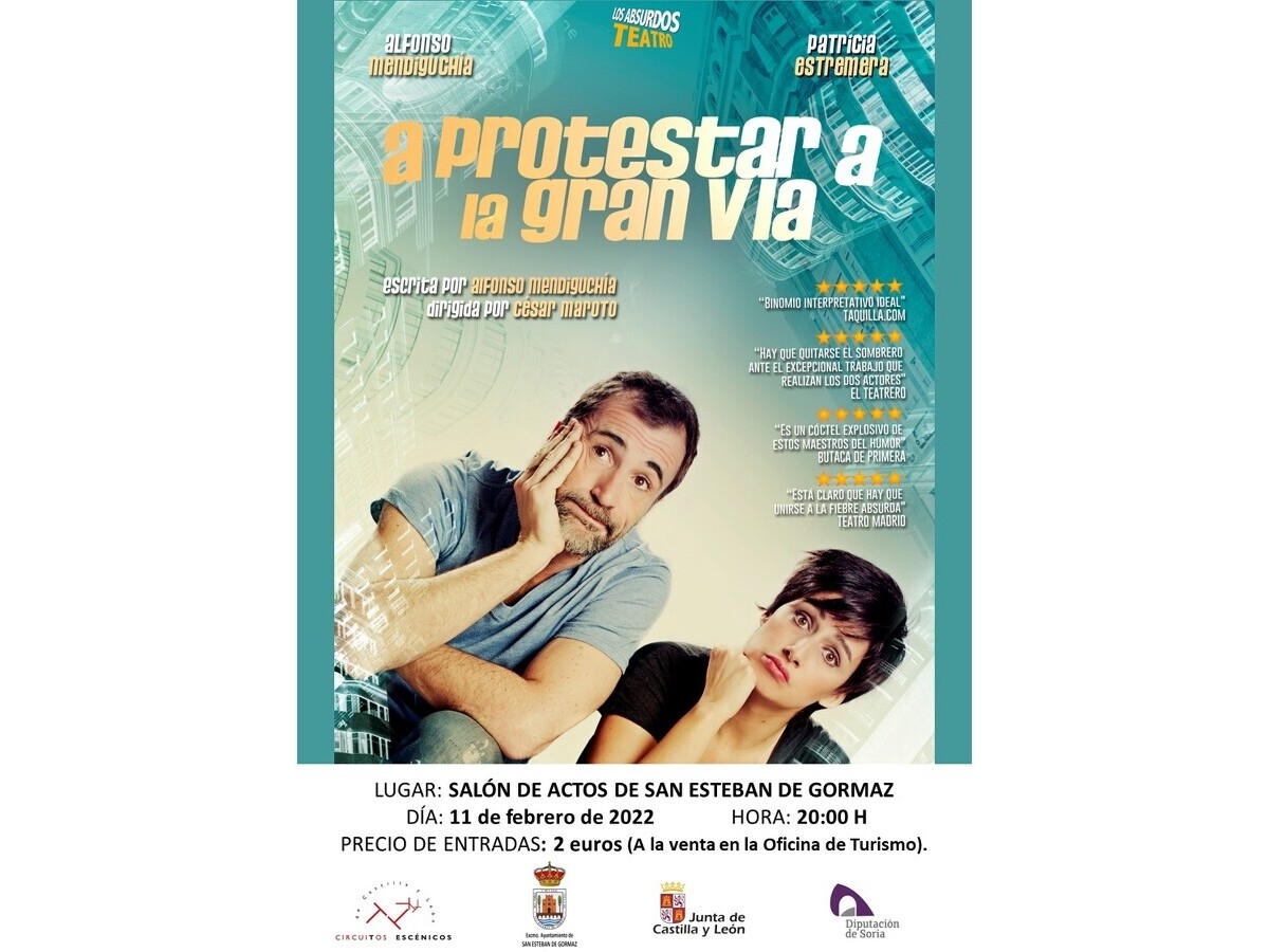 Teatro: A protestar a la Gran Vía