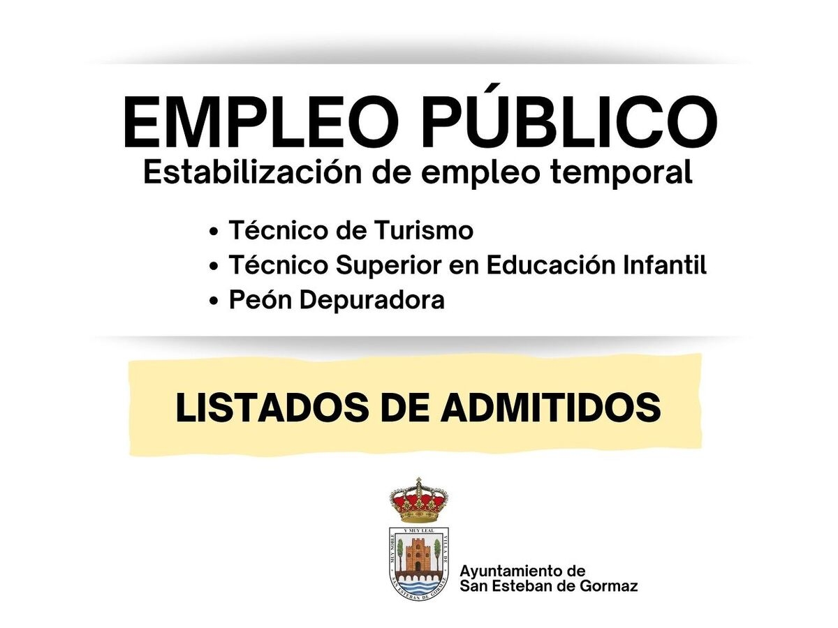 Procesos selectivos: Listados de admitidos