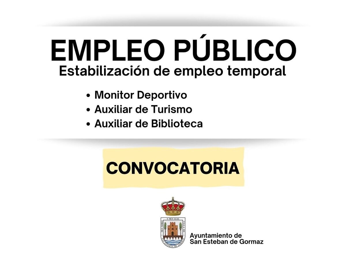 Oferta de empleo público: varias plazas
