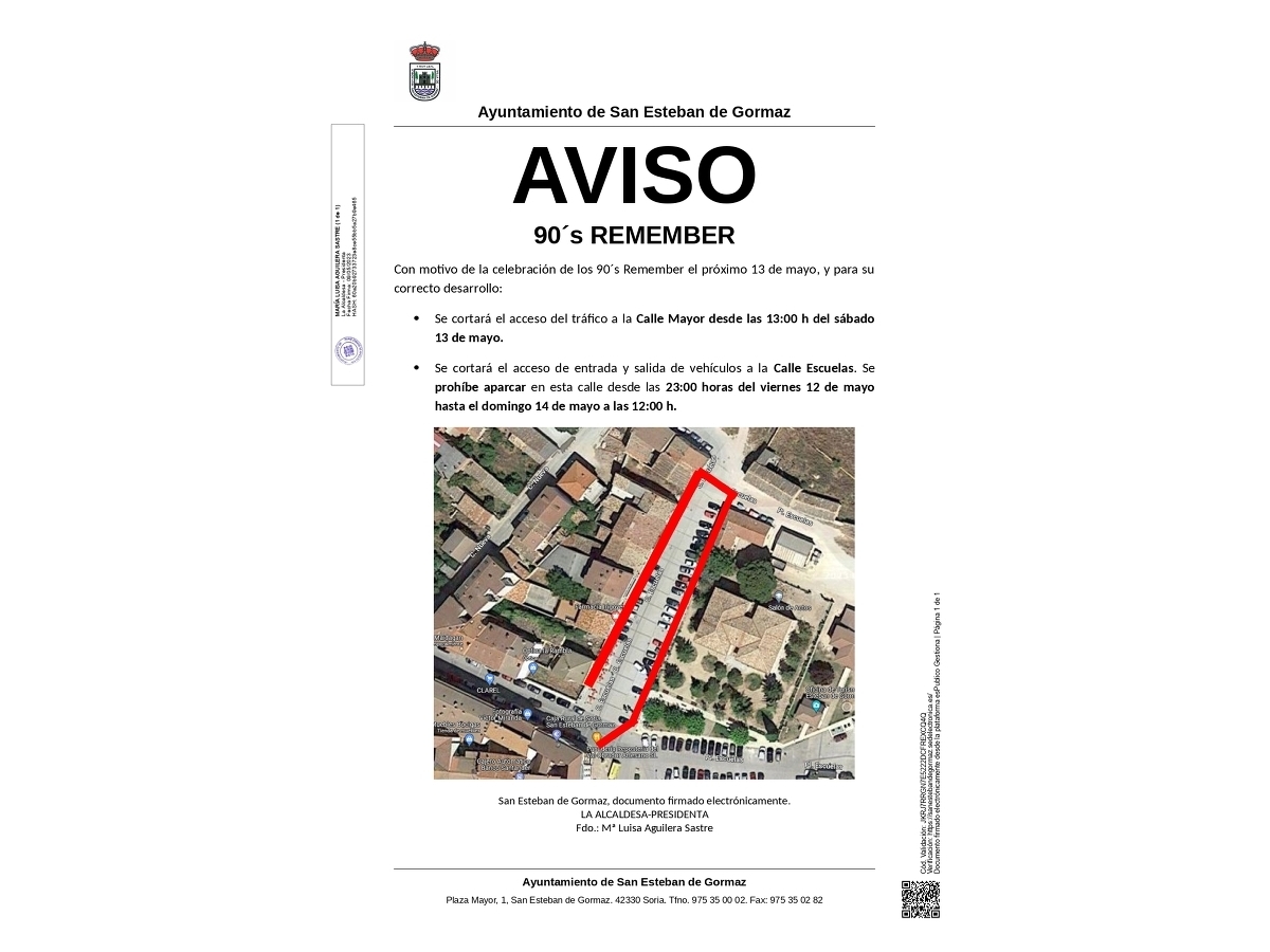 90´s Remember: corte de calles y programación