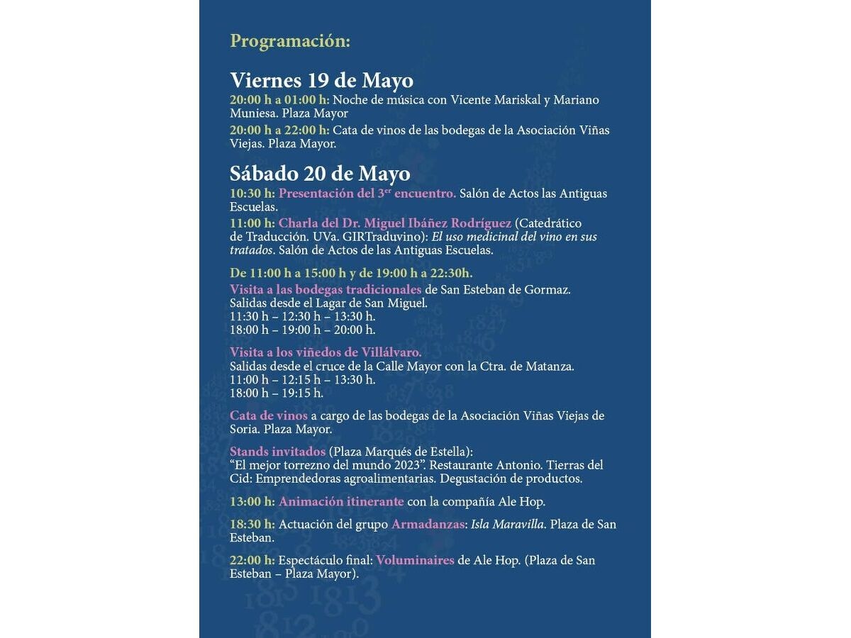 Programación 3º Encuentro con las Viñas Viejas de Soria - Imagen 2