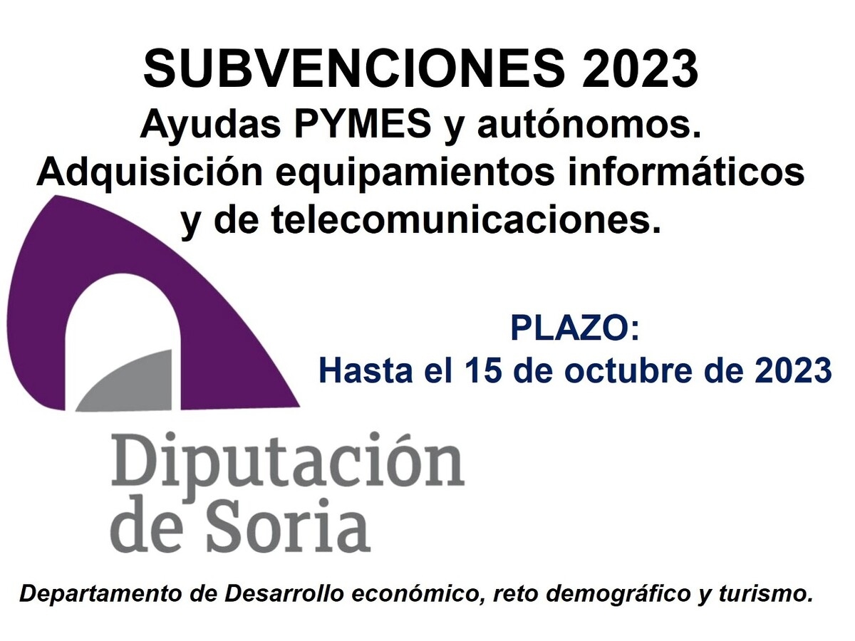 Diputación: ayudas adquisición equipos informáticos