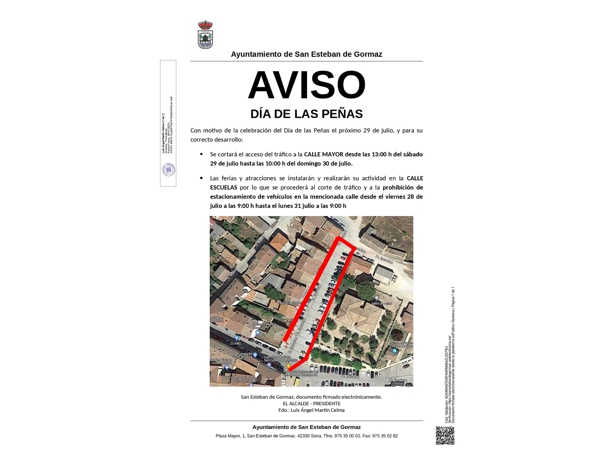 Día de las Peñas: restricciones de tráfico y aparcamiento