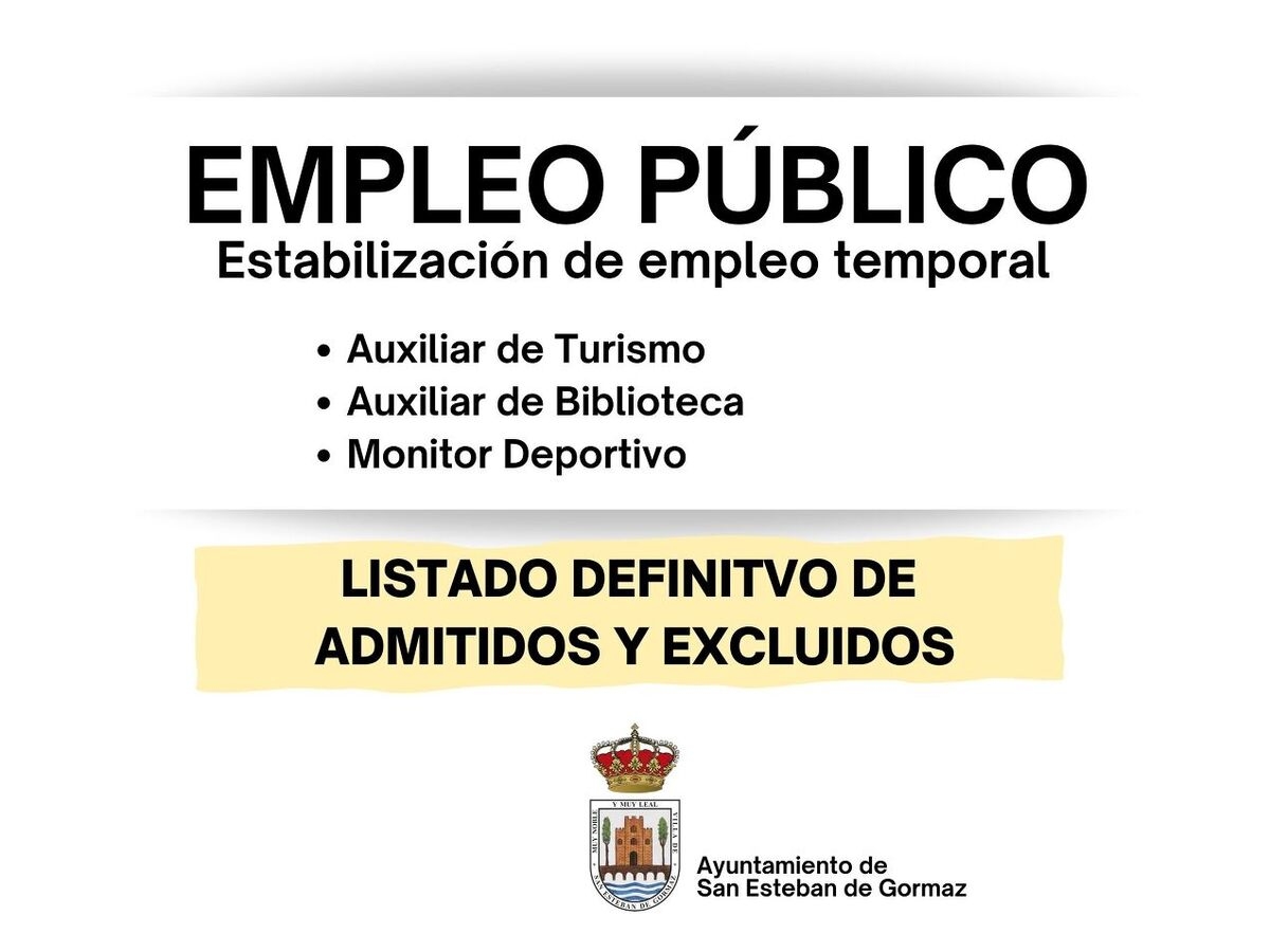 Procesos selectivos concurso-oposición: Listados de admitidos