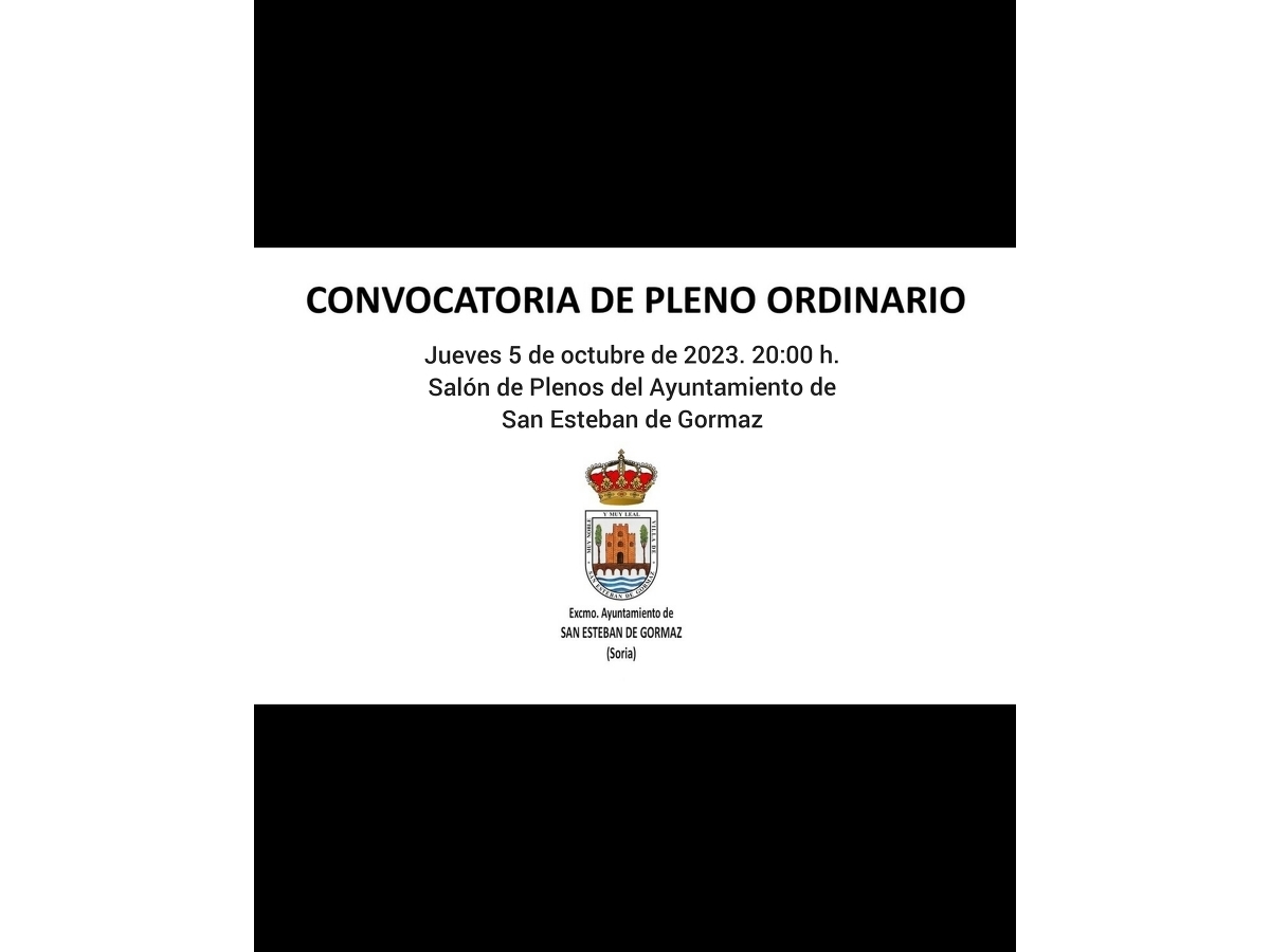 Pleno Ordinario: 5 de octubre - Imagen 2