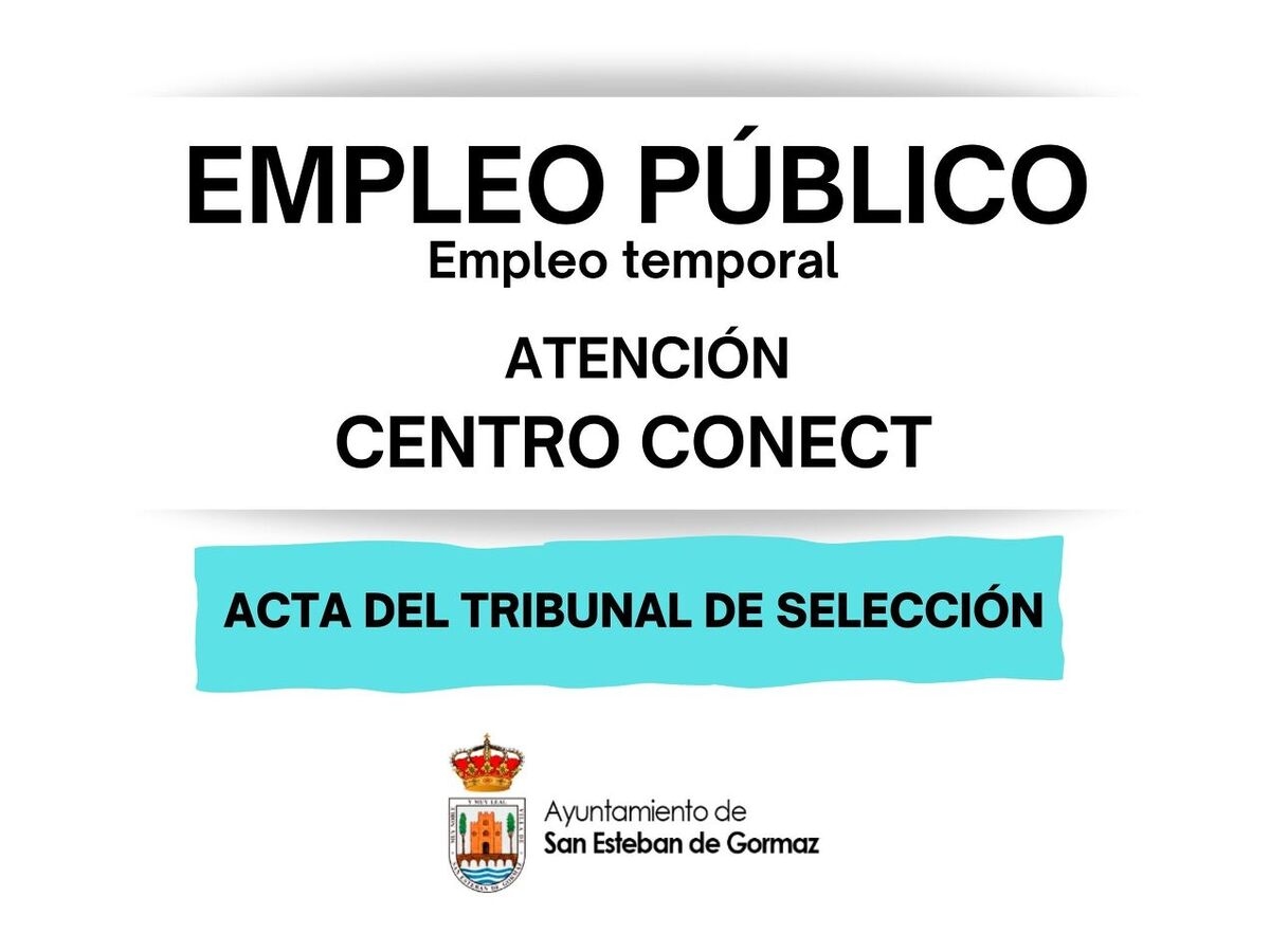 Centro Conect: Acta del Tribunal de Selección