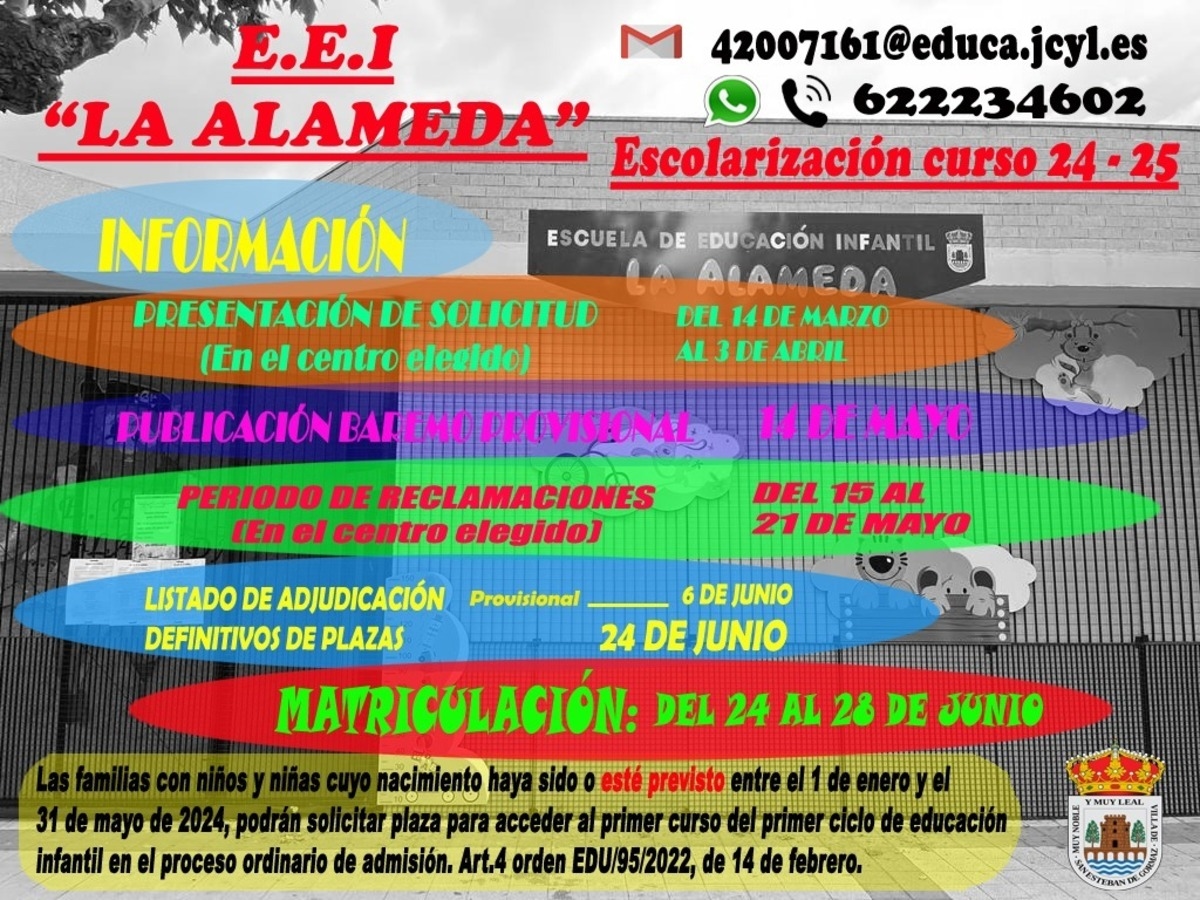 Abierto el plazo de admisión a la EEI La Alameda