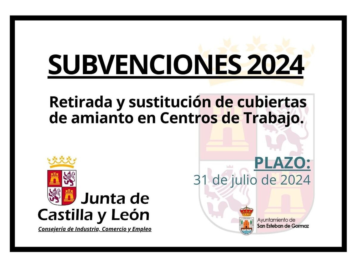 Subvenciones JCyL: sustitución cubiertas de amianto.
