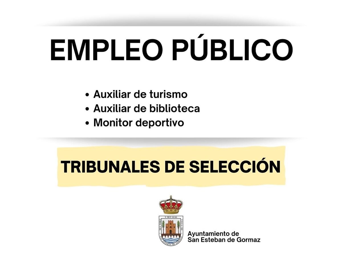Empleo público: Designación de tribunales