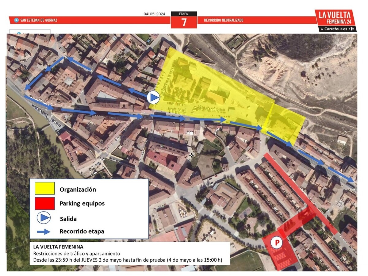 VUELTA CICLISTA FEM: Restricciones de tráfico y aparcamiento