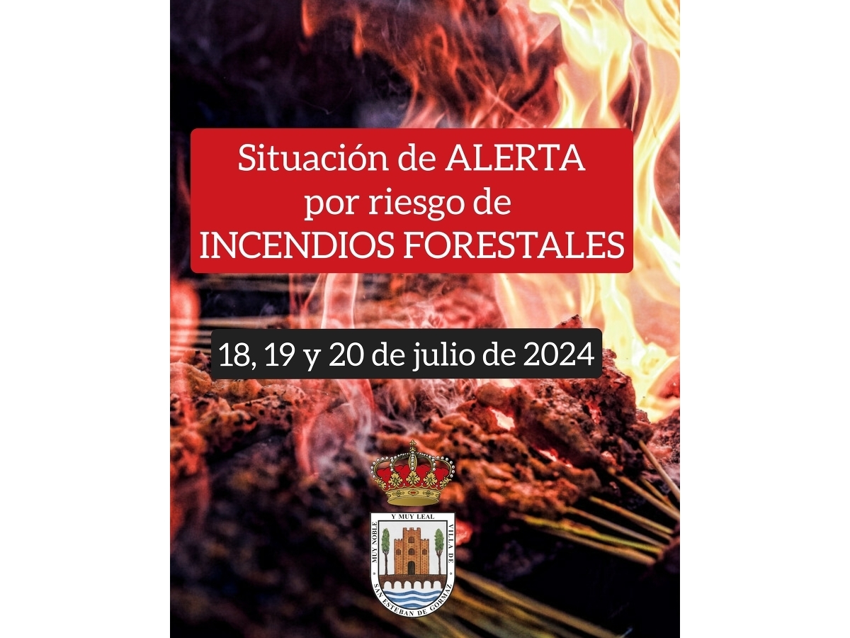 Alerta de riesgo de incendios forestales