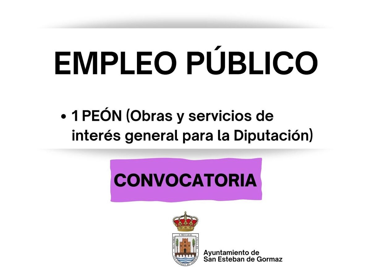 Oferta de empleo: peón