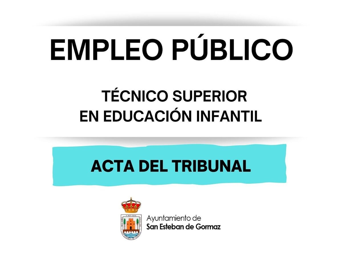 Técnico Superior Ed. Infantil - Acta del Tribunal