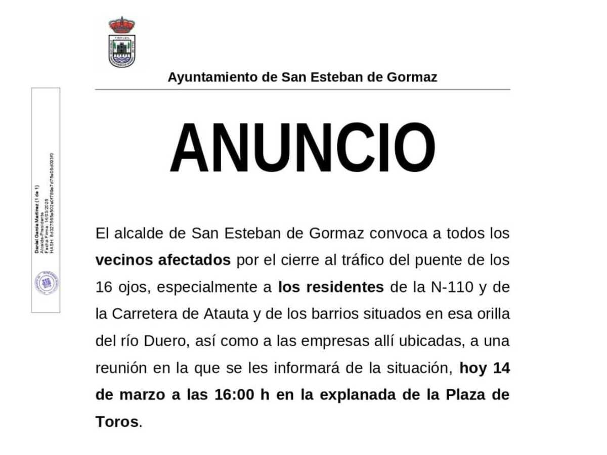 Reunión informativa a los vecinos