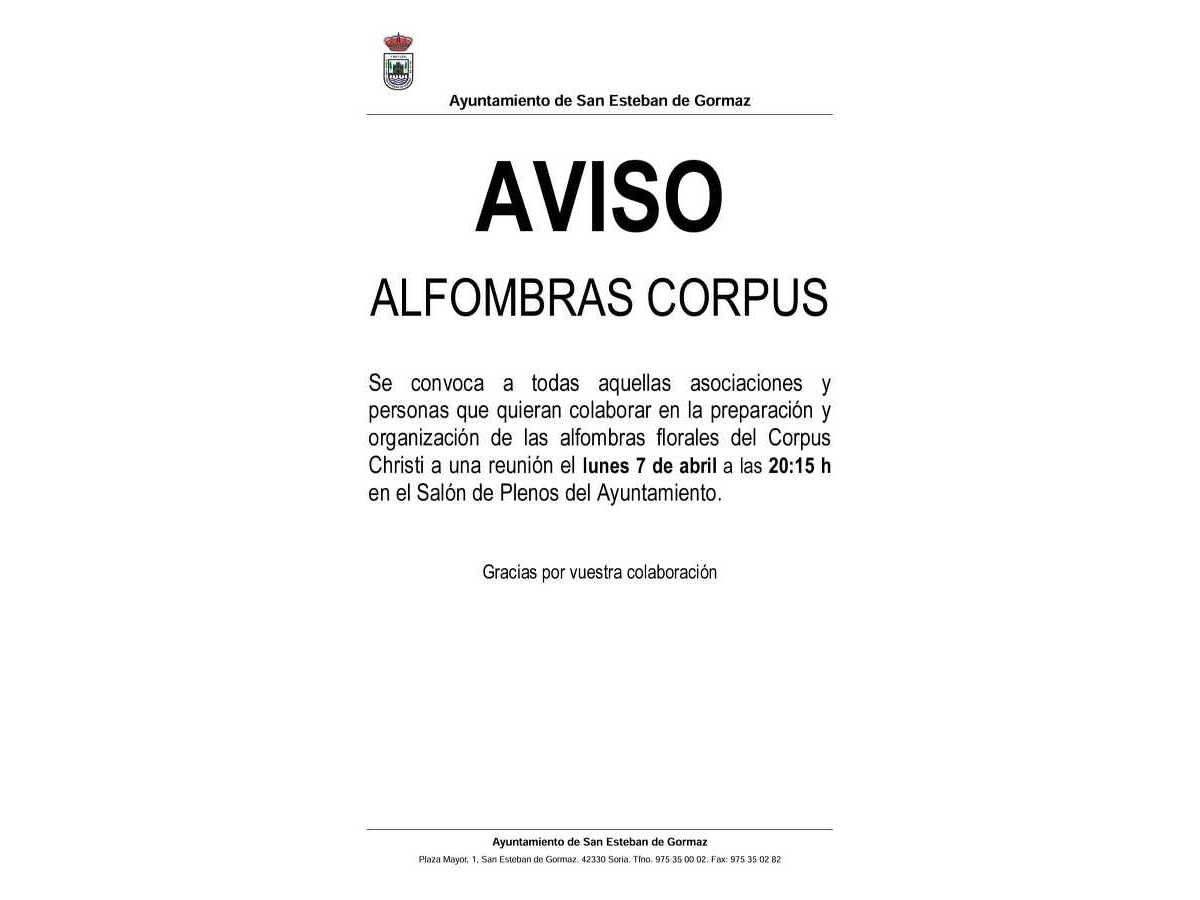 Reunión preparatoria Corpus