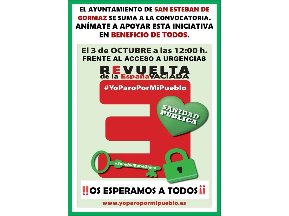 3 de Octubre: por una Sanidad Rural Digna