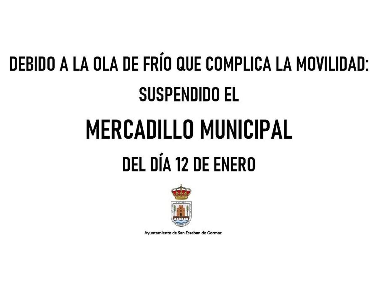 Suspendido el Mercadillo Municipal
