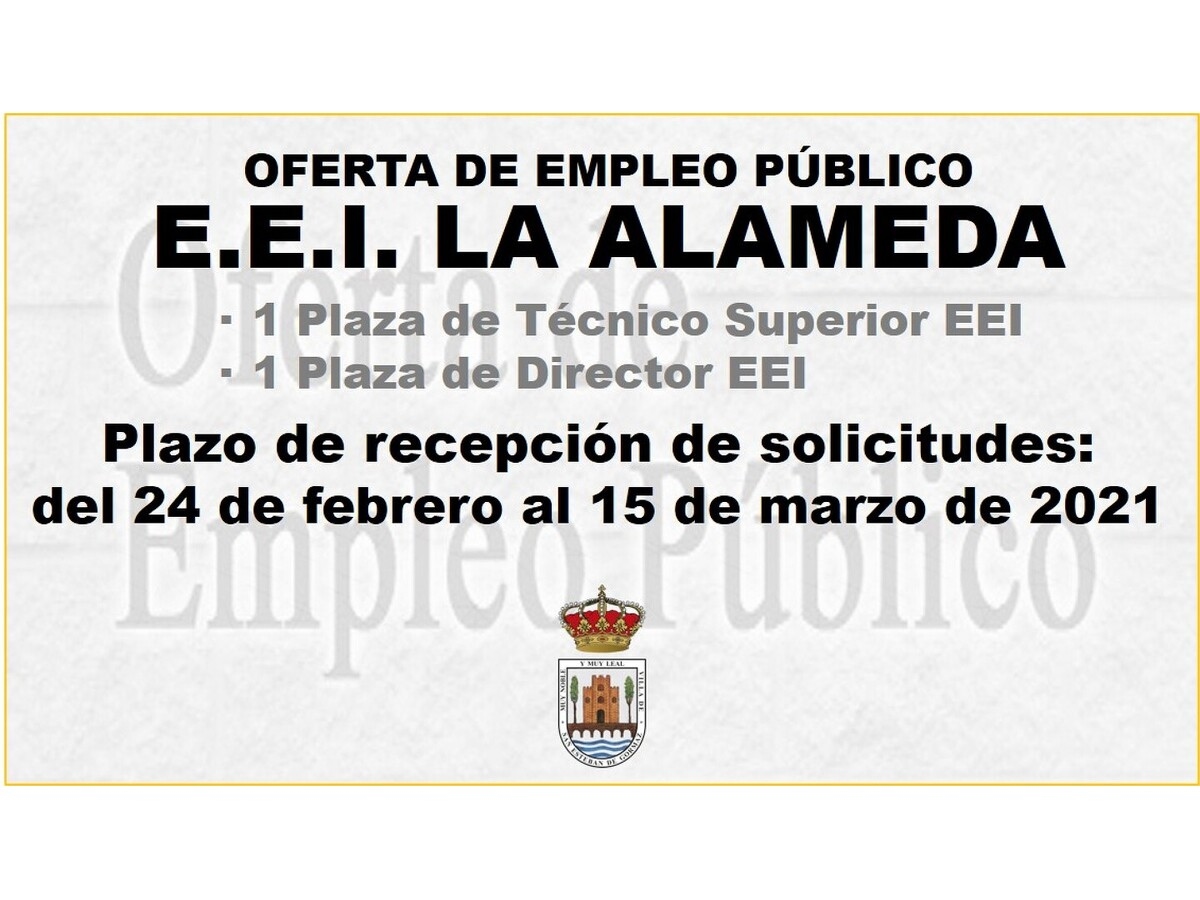 Abierto el plazo de recepción de solicitudes: EEI La Alameda