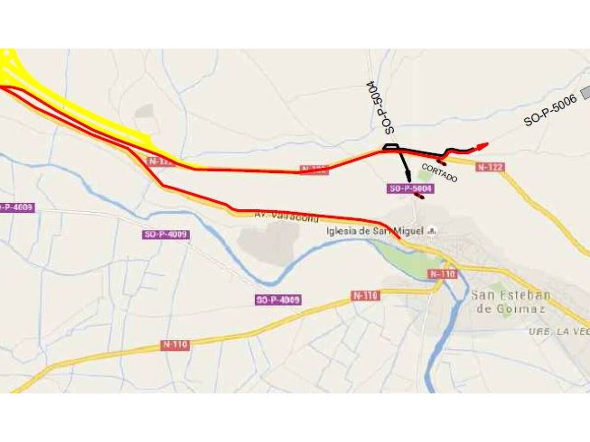 Cortes temporales SO-P-5004 y SO-P-5006