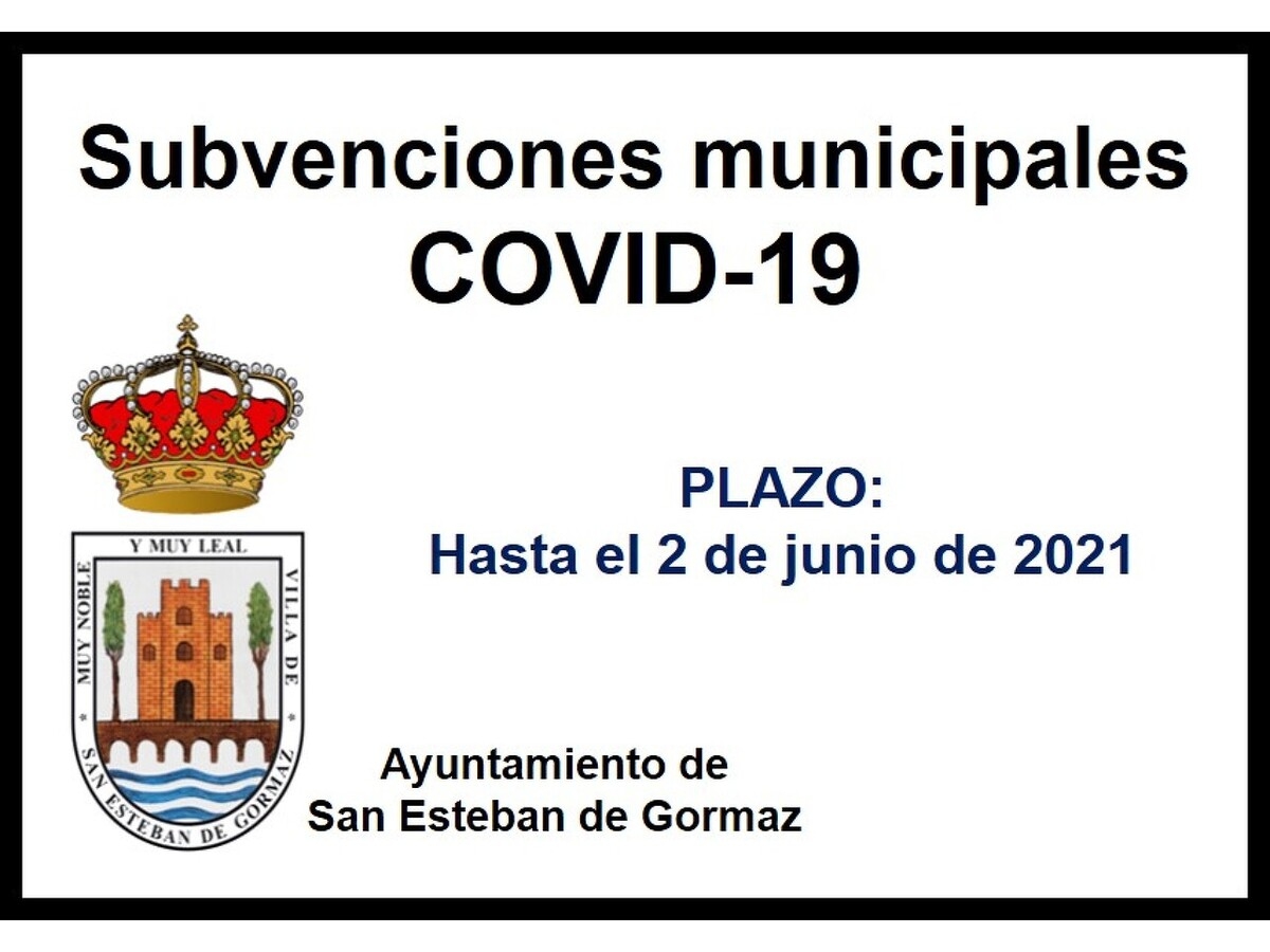 Convocatoria de Subvenciones municipales COVID19