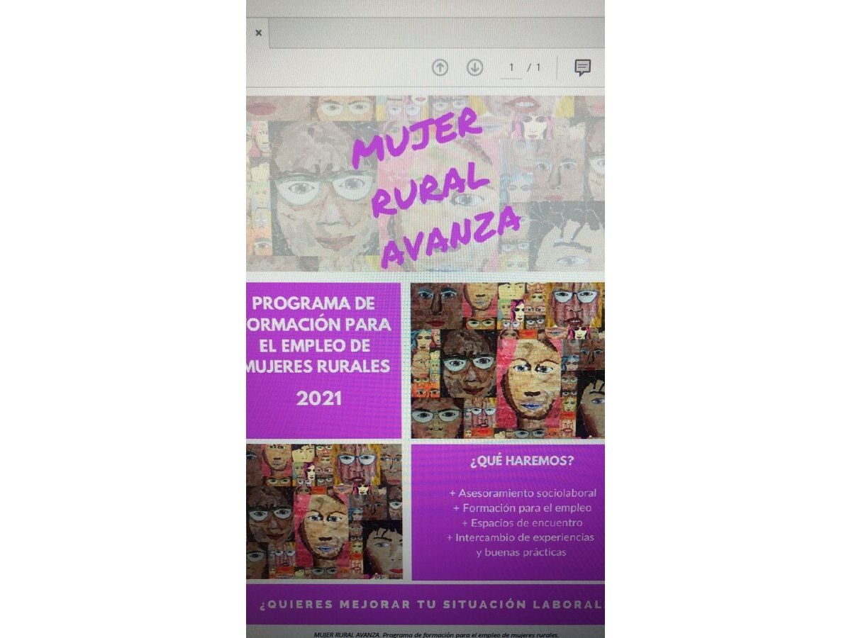Programa de Formación para el empleo de mujeres rurales