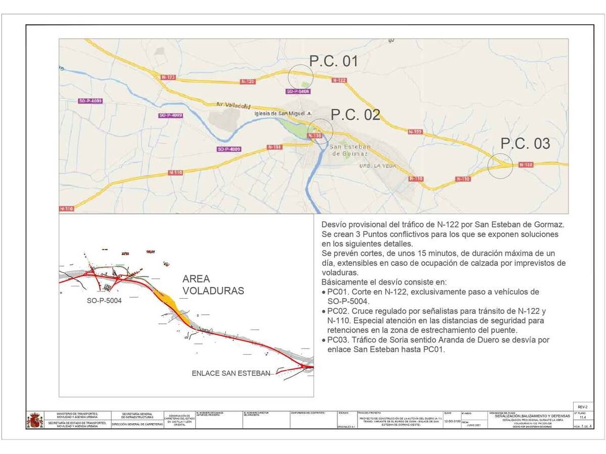 Detonaciones Autovía del Duero