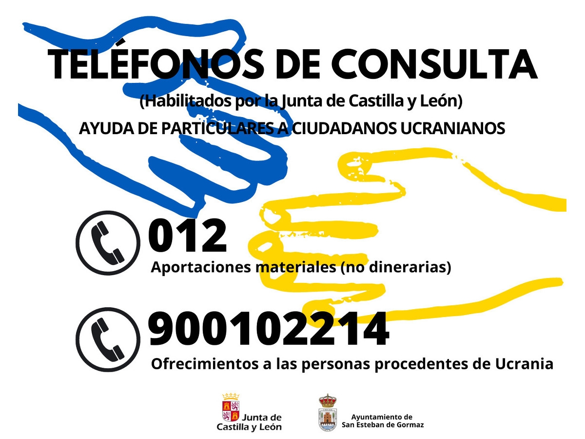 La JCyL habilita teléfonos para coordinar la ayuda a ucranianos