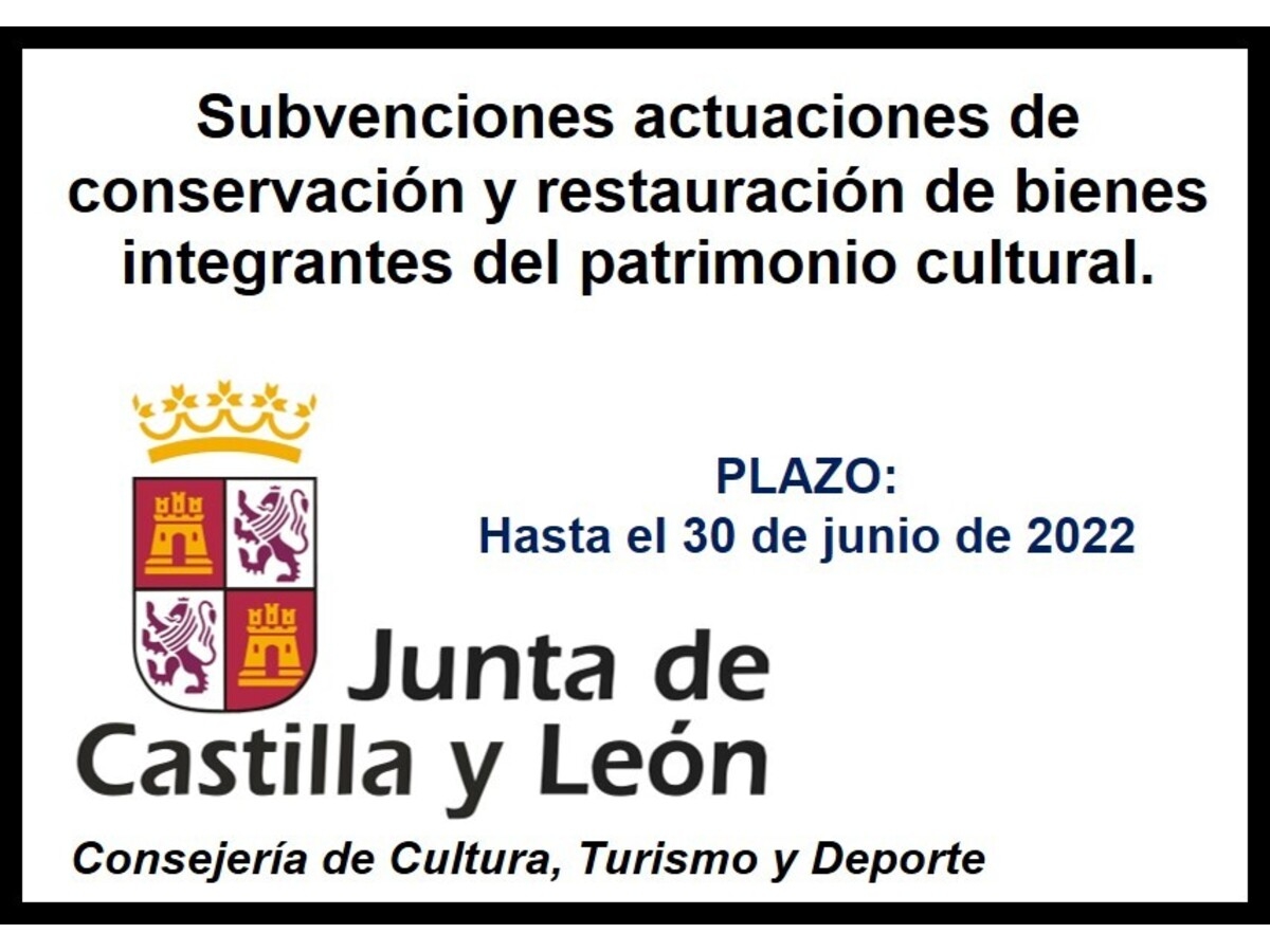 Subvenciones conservación y restauración: Bienes patrimonio cultural
