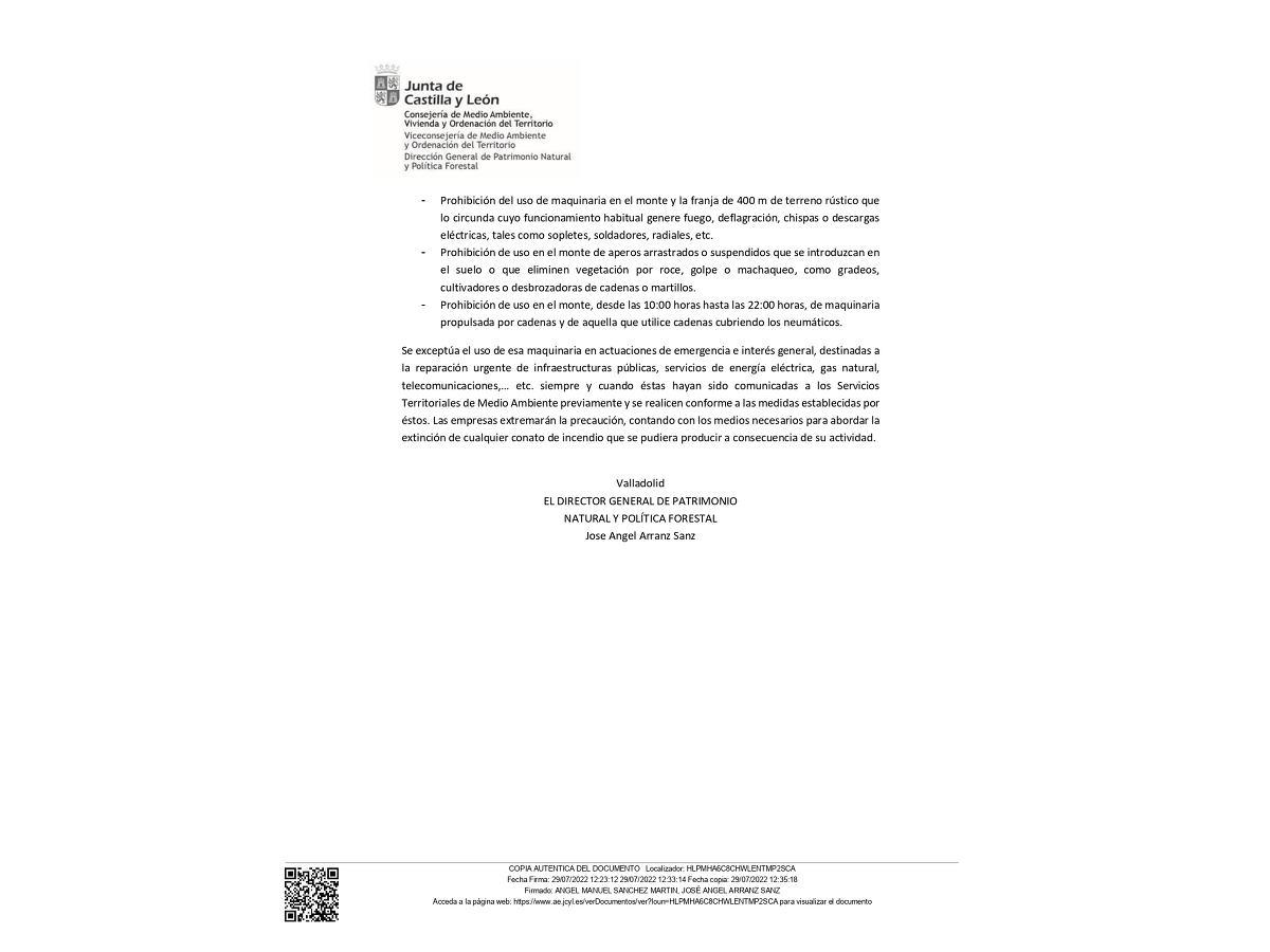 Situación de alerta por incendios: del 30 de julio al 5 de agosto - Imagen 2