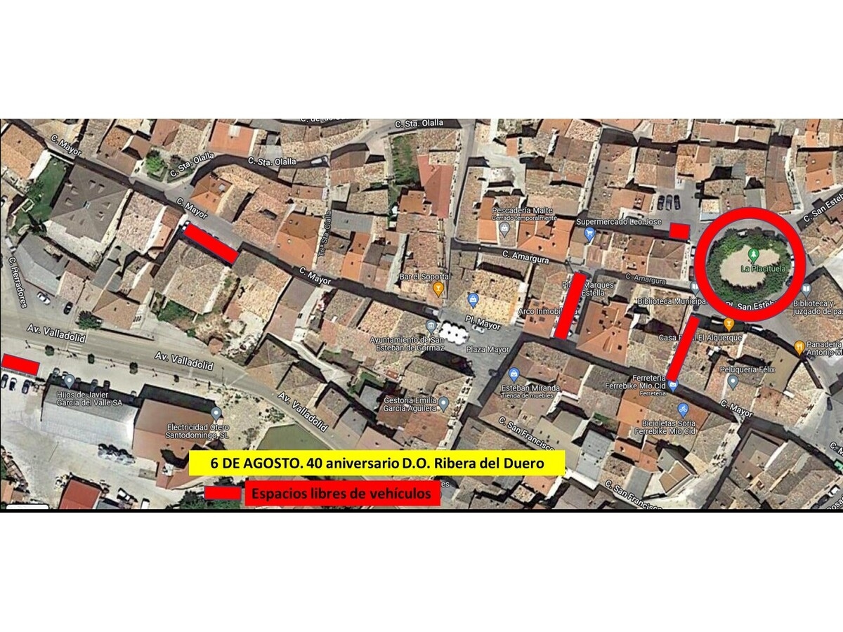 Restricciones de aparcamiento 40 aniversario Ribera del Duero