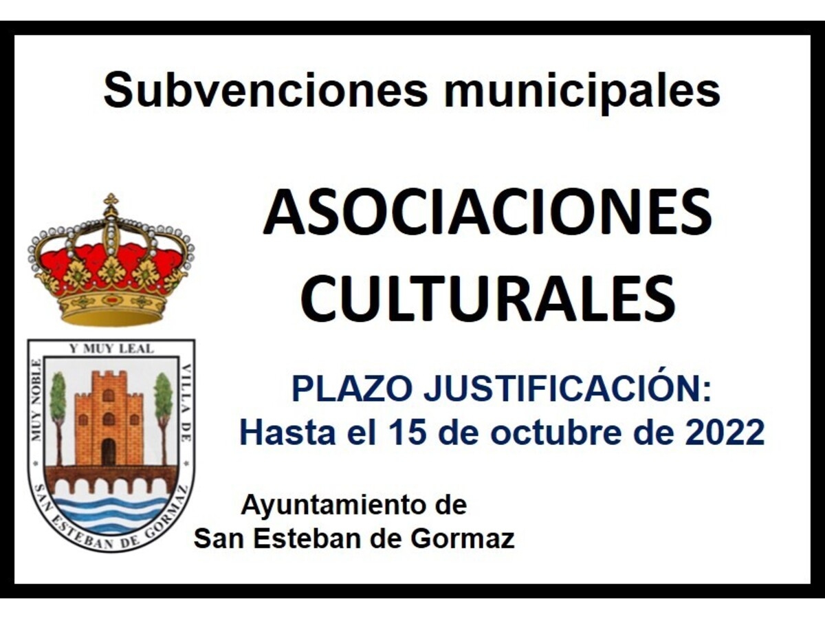 Justificación subvenciones asociaciones culturales