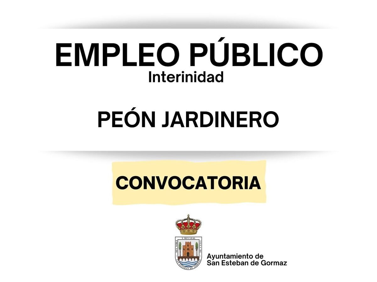 Oferta de empleo: Peón jardinero