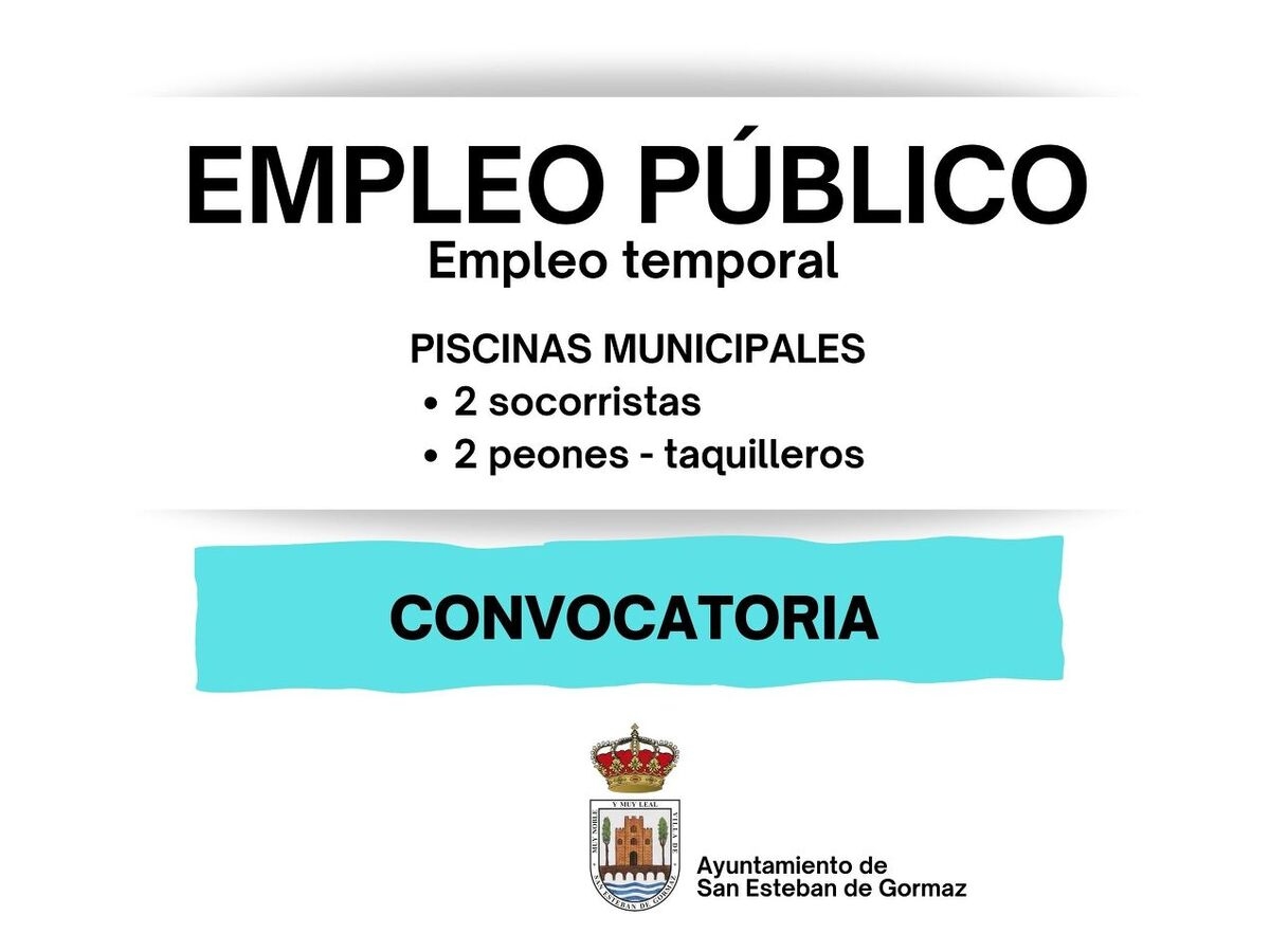 Empleo público: Piscinas Municipales 2023