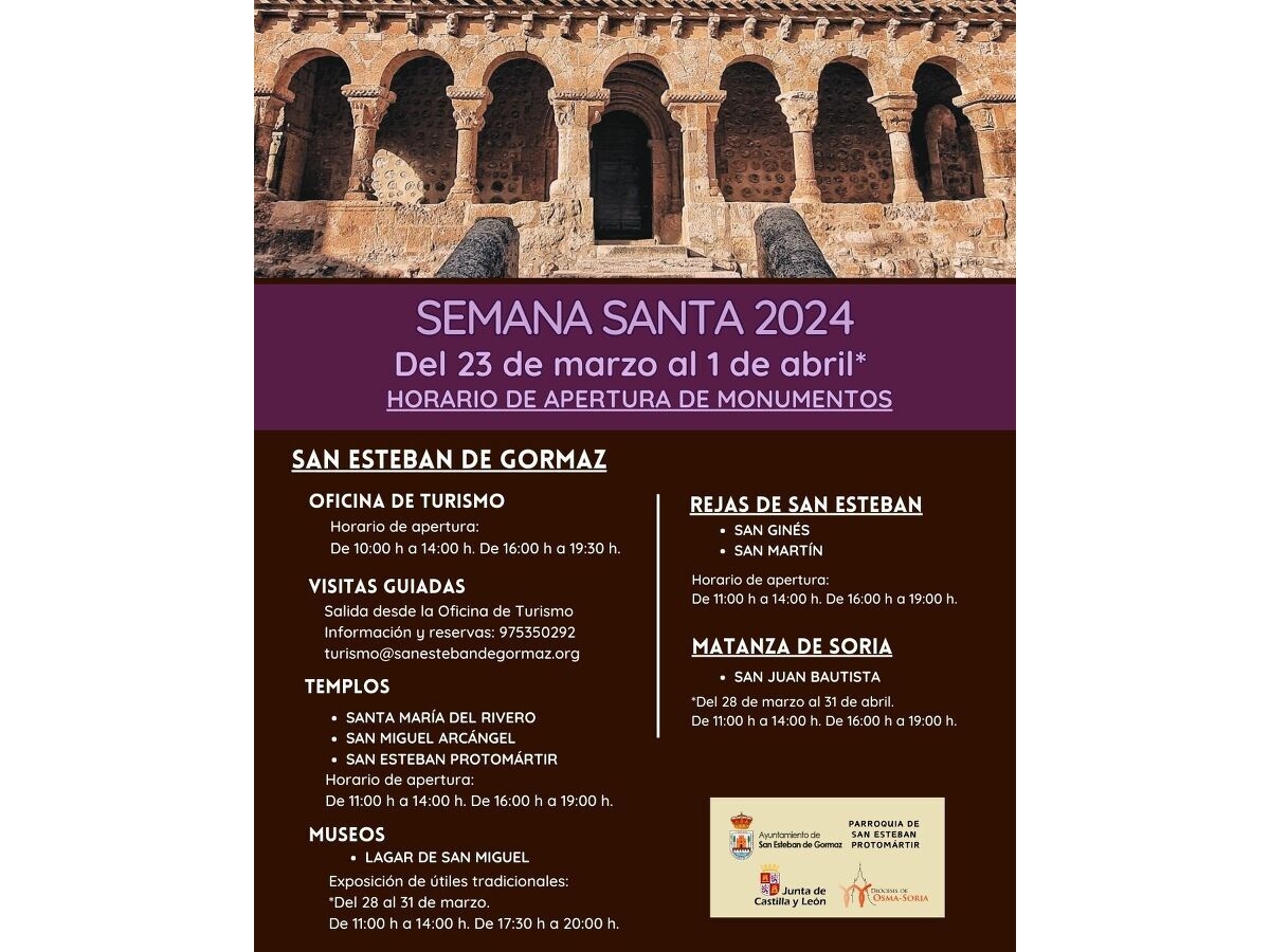 Horario turístico Semana Santa 2024