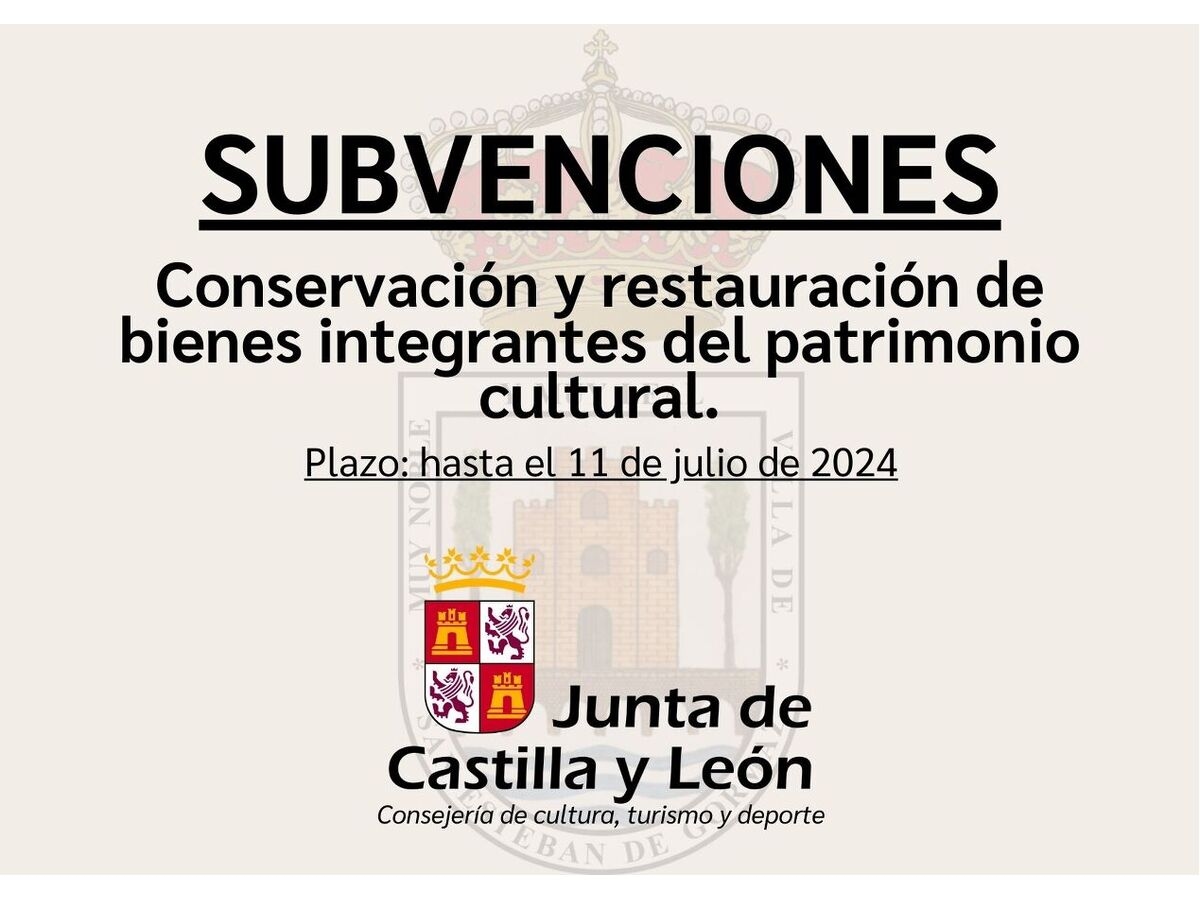 Subvenciones conservación y restauración bienes del patrim. cultural