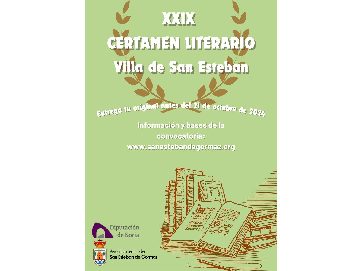 Convocado el XXIX Certamen Literario Villa de San Esteban